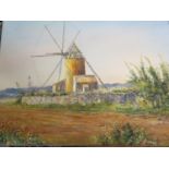 Wyn Appleford, Windmill, Signed, 20th/21st Century, 61 x 51cm, Unframed