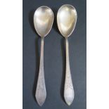 A Pair of Danish Silver Spoons, Christian F. Heise, 1904-1932, 13.7cm, 25.3g