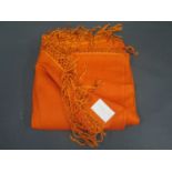 A Burnt Sienna Cashmere Scarf with Thomas Goode Lable