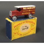 A Matchbox Models of Yesteryear Y7-1-5 1918 Leyland 4-ton Van, reddish brown, cream roof, silver