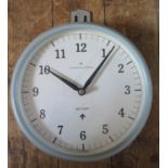 A WWII Period HAMILTON Military Battery Operated Electric Wall Clock with 9" dial and French