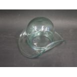 A Glass Bowler Hat, 16cm long