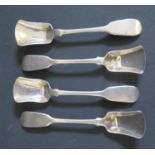 A Set Of Four Irish George III Silver Salt Shovels, Dublin 1813, R W Smith, 37.8g