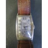 A J.W. Benson Silver Cased Wristwatch Ref. 364 Wristwatch with 15 jewel manual movement,