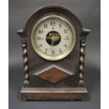 A BULLE Oak Cased Battery Operated Clock, 32cm high