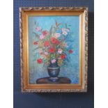 Jan Wasilewski (1860 - 1916) Floral Still Life, Signed, Oil on Canvas, 50 x 37cm, Framed
