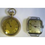 An American Watch Co. Gold Plated Ladies Fob Watch and Accurist wristwatch