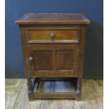 An Oak Bedside Chest with single drawer over