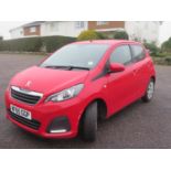 WF65 GGP _ Peugot 108 ACTIVE 5 Door Hatchback in red, manual, 9999 miles when collected! DECEASED