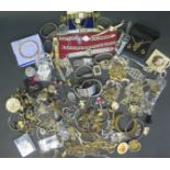 A Box of Costume Jewellery and Watches