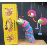 A Pelham Puppet Caterpillar in Box, Cat in Box and An Ostrich