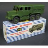 A Dinky Toys No. 689 Medium Artillery Tractor. Good condition with one touch up to corner in