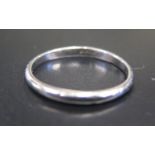 A Platinum Wedding Band, size O, 3.1g