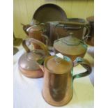 A Selection of Copper Kettles, Jugs etc.