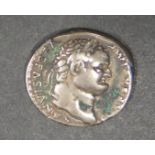 A Roman Empire Emperor Vespasian Silver Denarius, 18mm, 3.5g