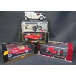 Four Mercedes and MG 1:18 Scale Model Cars including Maisto, Bburago (Burago) and Road Signature