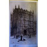 Charles Bird (1856 - 1916), St John the Baptist 'Wool Church' Cirencester, C19th Engraving, 40 x