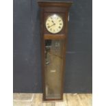 A MAGNETA Oak Cased Master Clock, 140cm high