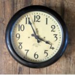 An International Time Recording Company Electric Wall Clock in Bakelite case with 11" dial