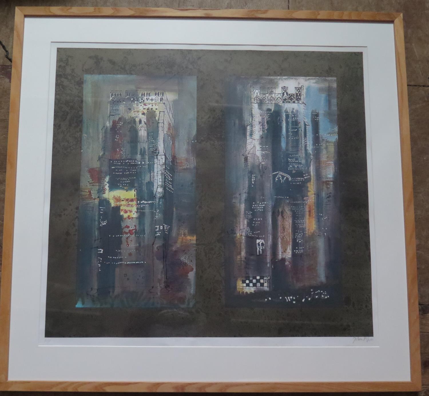 John Piper ( 1903 - 1992), Significant English Artist, 'Two Suffolk Towers, Artists Proof