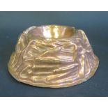 A 19th Century Copper Bird's Nest Dish, stamped S.I.C., 17.5cm diam.