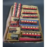 A Collection of Trix Twin OO Gauge Railway Carriages and Rolling Stock Tinplate (mostly boxed).