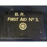 A British Rail First Aid No.3 St. John's Ambulance Tin and contents