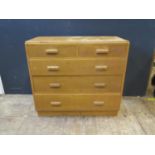 An R.A.F. Air Ministry Teak Chest of Drawers