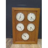 A GENTS' of Leicester Master Control Panel with five 5.5" dials, 69cm high. From Whitechapel