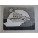 Reika Iwami (1927 - 2020), Abstract Japanese Woodblock Print 30/50, Signed, 69 x 50cm, F&G, (Gallery