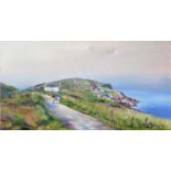 Wyn Appleford, 'Headland, Newquay', Signed, 20th/21st Century, Oil on Canvas, 76 x 40cm, Unframed