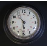 A British Railways Western Region Wall Clock, bezel stamped 5285 and 5237 below and to the back,