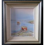 Wyn Appleford, Calm Waters, 20th/21st Century, Oil on Canvas, 29 X 23cm, Framed