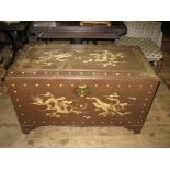 A Chinese Imlaid Camphor Wood Chest