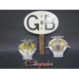 Two AA Car Badges and AA GB car badge