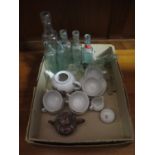 Old Glass Bottles and nursery tea ware etc.