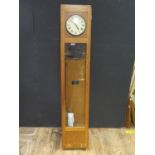 A MAGNETA Oak Cased Master Clock, 160cm tall