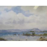 Frank Egginton RCA FIAL (1908-1990), Lough Mask from Caher, Co. Mayo, watercolour, framed and