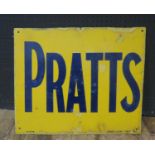 A PRATTS Enamel Advertising Sign by FRANCO SIGNS, London, 55x46cm