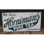 'WE SELL Horniman's PURE TEA (IN PACKETS)' Double Sided Enamel Advertising Sign, 40x20cm