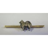 A 9ct Gold Pomeranian? Dog Brooch, c. 52mm, 7.1g, boxed