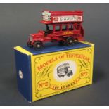 A Matchbox Models of Yesteryear Y2-1 (unlisted) 1911 'B' type London Bus Red "Dewars" advert, 8 over
