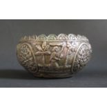 An Asian White Metal Bowl, 10cm diam., 86g