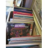 A Box of Records including The Seekers and Guy Mitchell