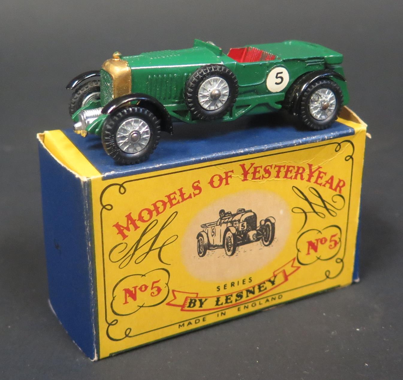 A Matchbox Models of Yesteryear Y5-1-7 1929 Le Mans 4 1/2 Litre Bentley with British Racing Green