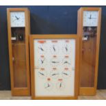 Twin GENT of Leicester Master Clocks and Control Panel from Scotland Yard, sold together with the