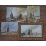 Wyn Appleford, A Series of Five Signed Cornish Tin Mine Paintings, 20th/21st Century, Oil on Canvas,