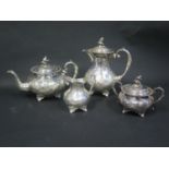 A John Turton Fout Part Silver Plated Tea Set