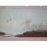 Gerald Coulson, b.1926, British Landscape Painter, 'Mill in the Mist', Framed Print, 66 x 48cm and