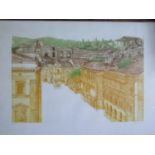 Cassell, Limited Edition Coloured Lithographic Print 32/99, Street Scene, Signed, 60 x 40cm, F&G